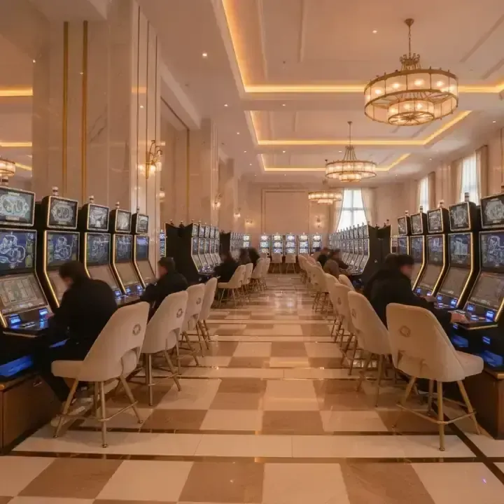 Terminais electrónicos e máquinas de slot no casino Pnoto